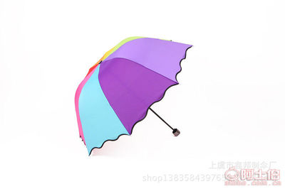 【鑫邦上虞雨傘廠家現貨混批定制熱銷韓版彩虹傘遮陽傘便捷防曬031】紹興市上虞鑫邦制傘廠 - 產品庫
